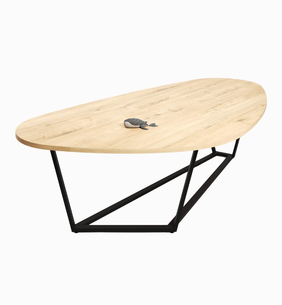 Organic Boardroom Table Steel Base