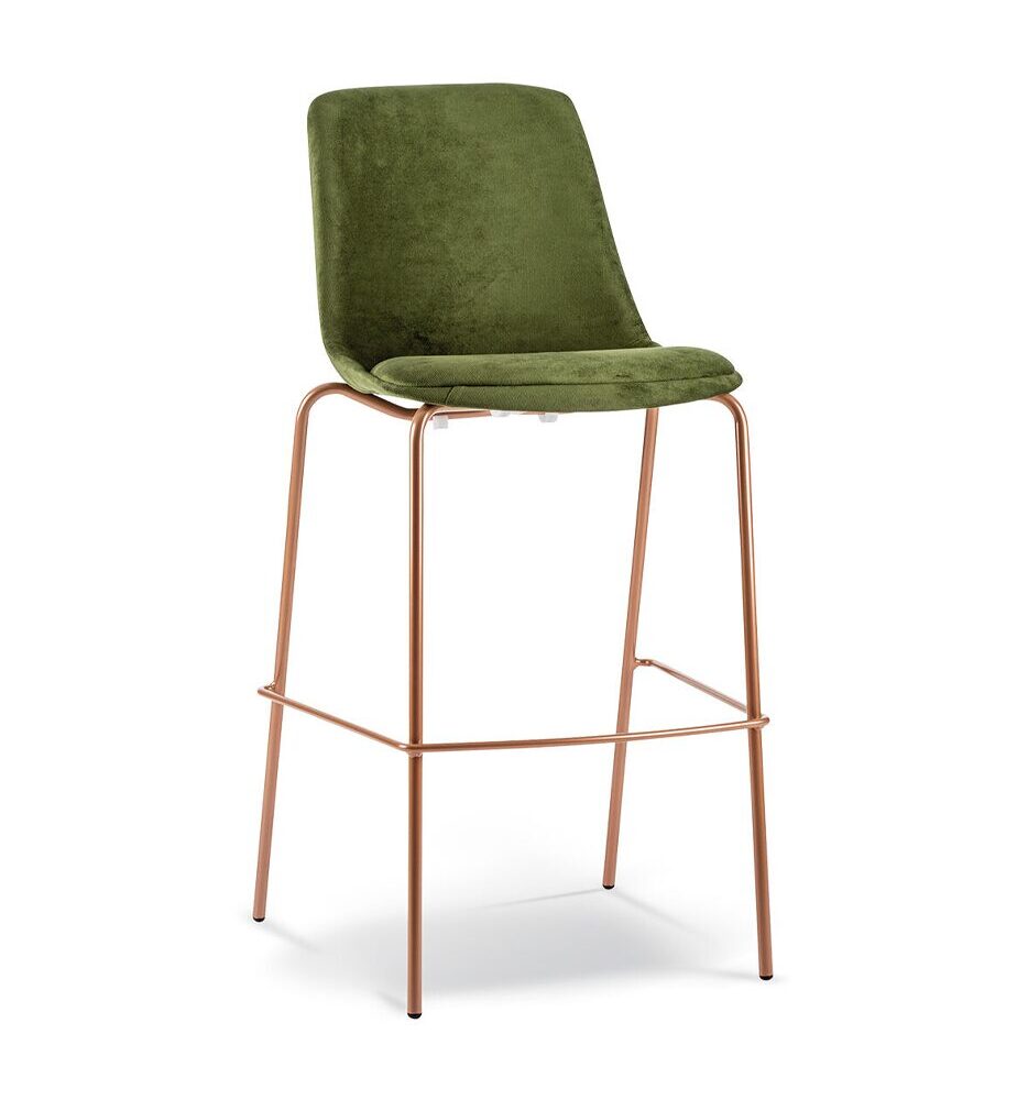 Obi Barstool Fully Upholstered Steel Legs