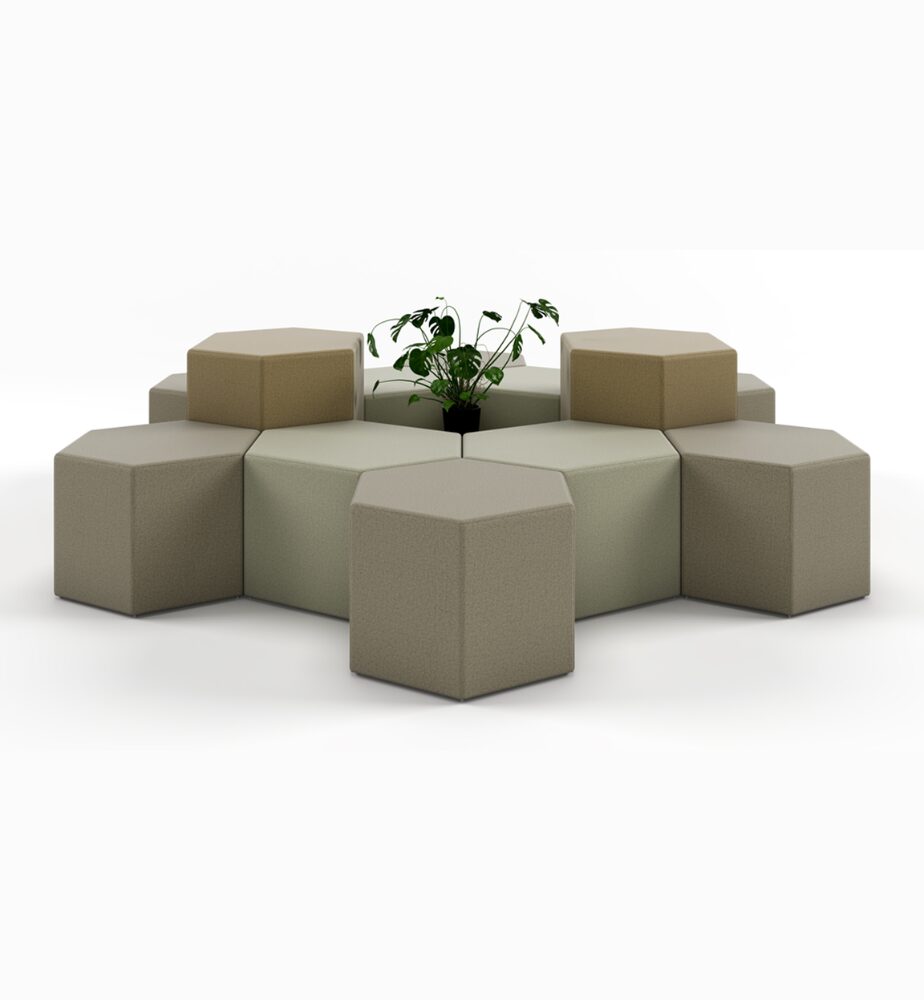 Hexagonal Ottomans