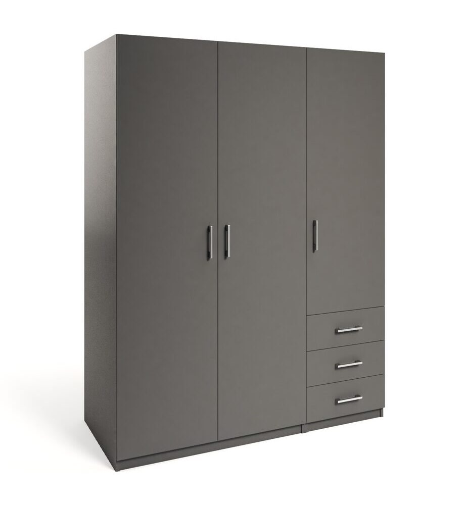 3 Door 3 Drawer Wardrobe
